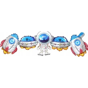 Balónek Balónková girlanda KOSMICKÁ raketa Kosmonaut GB6