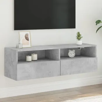 Komoda vidaXL Nástěnná TV skříňka 100 x 30 x 30 cm kompozitní dřevo [836894] Barva: Betonová šedá