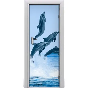 Fototapeta Fototapeta samolepící na dveře skákající delfíni 75x205 cm