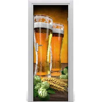 Fototapeta Fototapeta na dveře samolepící dvě sklenice piva 75x205 cm