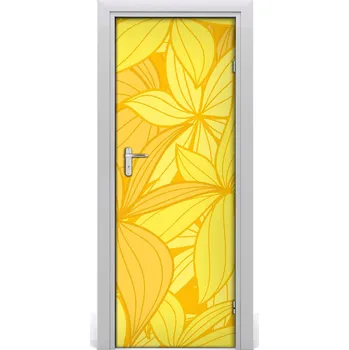 Fototapeta Samolepící fototapeta na dveře žluté květiny 95x205 cm