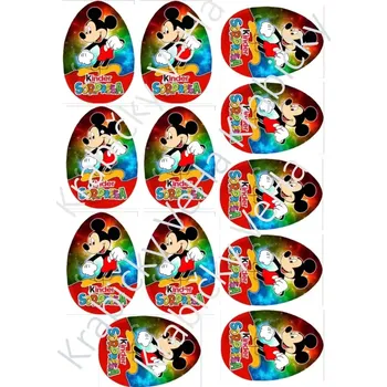 Jedlá dekorace na dort Jedlý tisk na fondánový list A4 motiv "Kinder vejce "