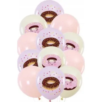 Balónek LATEXOVÉ BALÓNKY KOBLIHA DONUT dekorace narozeniny sladkosti 12ks