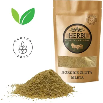 Koření Herbi Hořčice žlutá mletá, 100 g – aromatické koření do omáček a marinád