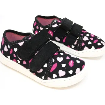 Dívčí obuv EF Barefoot 3407 Černé srdce EUR 34