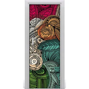 Fototapeta Samolepící fototapeta na dveře Abstraktní péra 75x205 cm