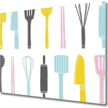 Kuchyňské prkénko Skleněné deska do kuchyně Kuchyňské náčiní 60x52 cm