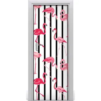 Fototapeta Samolepící fototapeta na dveře Flemingy a pásky 85x205 cm