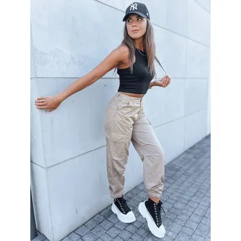 Dámské kalhoty Béžové kapsáčové kalhoty ADVENTURE UY1639 Velikost: 38