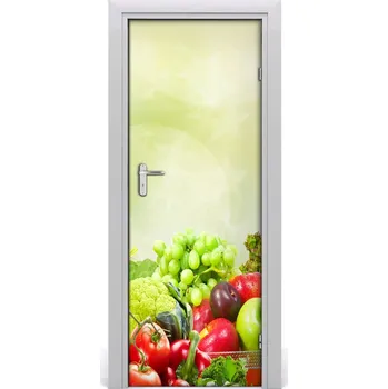 Fototapeta Samolepící fototapeta na dveře zelenina a ovoce 85x205 cm