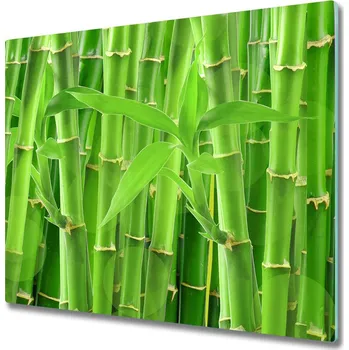 Kuchyňské prkénko Skleněná krájecí deska bambusy 60x52 cm