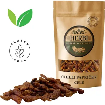 Koření Herbi Chilli papričky celé, 25 g – výrazná pálivost pro autentickou kuchyni