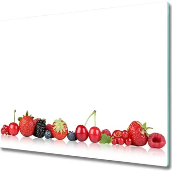 Kuchyňské prkénko Skleněná krájecí deska Ovoce v řadě 60x52 cm