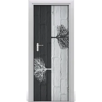 Fototapeta Samolepící fototapeta na dveře Stromy na zdi 75x205 cm