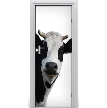 Fototapeta Samolepící fototapeta na dveře Flekatá kráva 75x205 cm