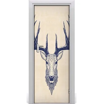 Fototapeta Samolepící fototapeta na dveře Hlava jelena 95x205 cm