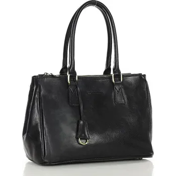 Kabelka Marco Mazzini Kožená kufříková kabelka Mazzini MM417 černá