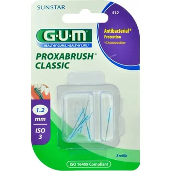 Náhradní hlavice k elektrickému kartáčku GUM PROXABRUSH NÁHRADNÍ HLAVICE 1.2mm 8 KUSŮ