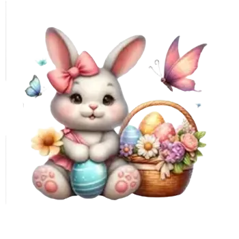 Nažehlovací obrázek - velikonoční zajíček I (9,0 x 9,0 cm)