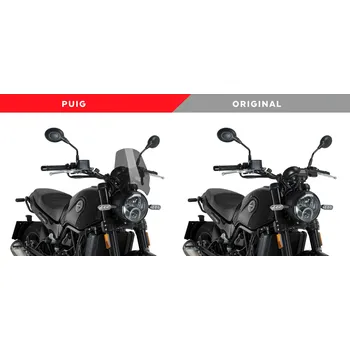 Plexi štít PUIG NEW. GEN SPORT 9747H kouřová BENELLI Leoncino 502 2017-2019