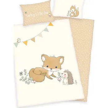 Povlečení Bavlněné Povlečení 100x135 Lesní Zvířata „Lesní Přátelé“