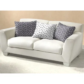 Povlak na dekorativní polštářek Bavlněný povlak na polštář 40x40 KOMFORT Anežka bílá/tmavě šedá DUO