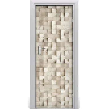 Fototapeta Samolepící fototapeta na dveře Dřevěné kostky 75x205 cm
