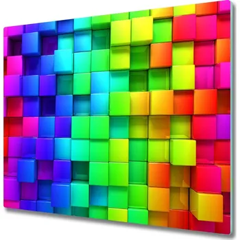 Kuchyňské prkénko Skleněná krájecí deska Barevné krabice 60x52 cm