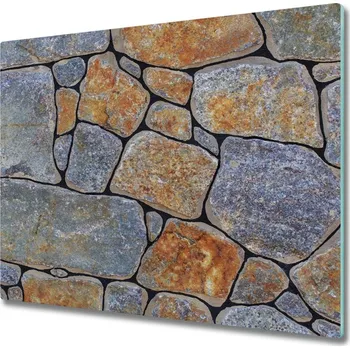 Kuchyňské prkénko Skleněná krájecí deska kameny 60x52 cm