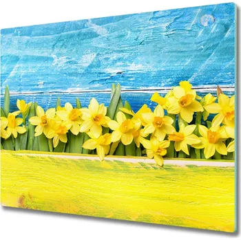 Kuchyňské prkénko Skleněná krájecí deska narcisy 60x52 cm