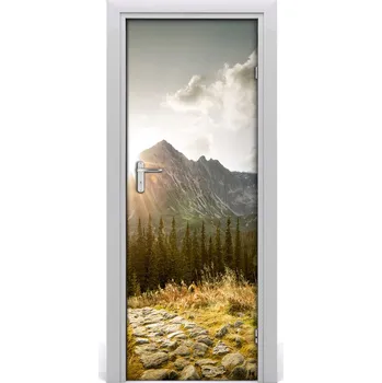 Fototapeta Fototapeta na dveře západ slunce Tatry 75x205 cm