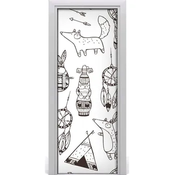 Fototapeta Samolepící fototapeta na dveře Indián pozadí 85x205 cm