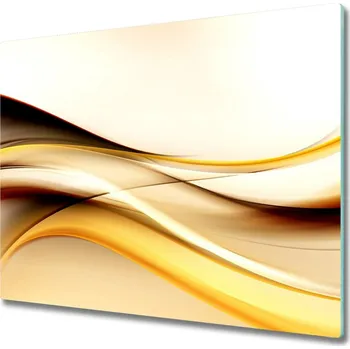 Kuchyňské prkénko Skleněná krájecí deska Abstraktní vlny 60x52 cm