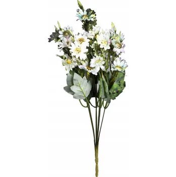 umělá květina Umělá kytice 7 větví s květy chryzantémy, zelená - Svazek do vázy