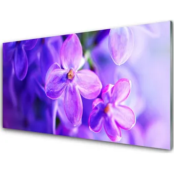 Obklad Skleněné obklady do kuchyně Fialové Květiny Příroda 125x50 cm
