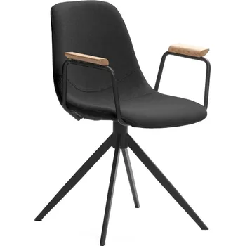 Černá čalouněná otočná konferenční židle Marckeric Tali