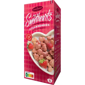 Nordcrunch Sweethearts Cereální srdíčka s jahodami 150g