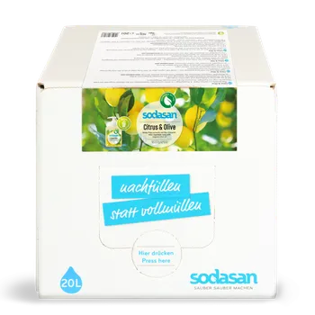 Mýdlo Sodasan tekuté mýdlo na ruce Citron a Oliva 20 l