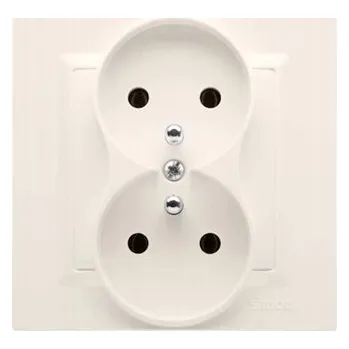 Elektrická zásuvka Simon 10 Dvojitá zásuvka s uzemněním monoblok Kontakt-Simon