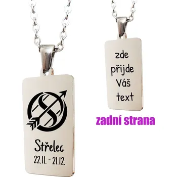 Přívěsek u Psíka | Přívěsky se znamením zvěrokruhu | 28*17*1,5mm Znamení horoskopu: Střelec