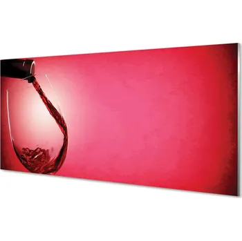 Obklad Skleněný panel Červené pozadí sklo na levé straně 100x50 cm
