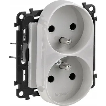 Elektrická zásuvka Legrand stříbrná nástěnná Elektrická Zásuvka