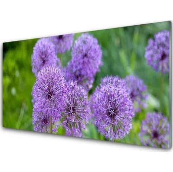 Obklad Skleněné obklady do kuchyně Fialové Květiny Louka 140x70 cm