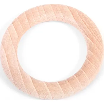 Garnýž Kroužek záclonový dřevěný - 49/33mm surový