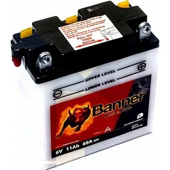 Motobaterie Akumulátor Banner Bike Bull 6V 88A 11Ah 122x62x132mm