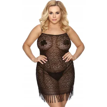 Podprsenka Anais košile noční dámská Geali MAXI na ramínka, délka do půlky stehen, velikost 5XL