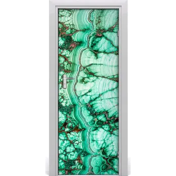 Fototapeta Samolepící fototapeta na dveře malachitová textůra 75x205 cm