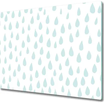 Kuchyňské prkénko Skleněné deska do kuchyně kapičky 60x52 cm