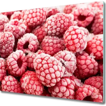 Kuchyňské prkénko Skleněná krájecí deska Zmrazené maliny 60x52 cm