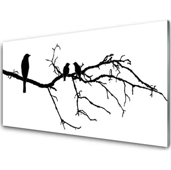 Obklad Kuchyňský skleněný panel Ptáci Větev Umění 120x60 cm